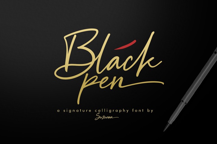 Black Pen Font